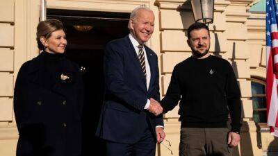 Joe Biden - Volodymyr Zelenskyy - Biden makes unannounced visit to Ukraine: 'One year later, Kyiv stands' - fox29.com - Usa - Russia - Ukraine