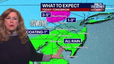 Weather Authority: Winter making a return Friday with heavy rain, snow lingering into Saturday - fox29.com - state Delaware - county Lehigh - county Monroe - county Northampton