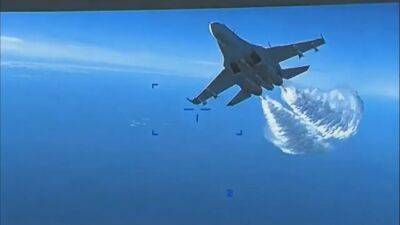 Sergei Shoigu - Mark Milley - Lloyd Austin - Pentagon releases video of Russian jet dumping fuel on US drone - fox29.com - Usa - Russia - Ukraine