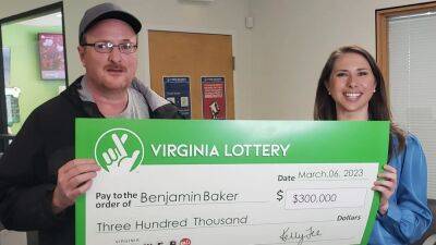 Virginia man wins lottery with 2 Powerball tickets in same drawing - fox29.com - state Virginia - county Baker