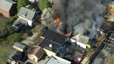 Fire crews respond to 2-alarm fire at auto garage in Upper Darby - fox29.com - county Chester - county Pike - city West Chester, county Pike