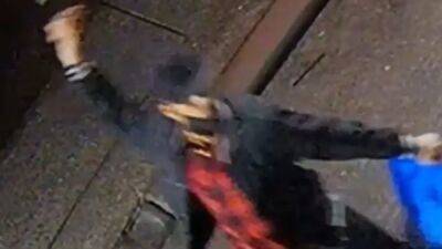 Caught on camera: Man smashes Center City bar door with rock to steal its liquor - fox29.com - city Center