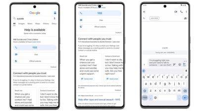 Google to add pre-written text prompts to suicide-related search results - fox29.com - San Francisco