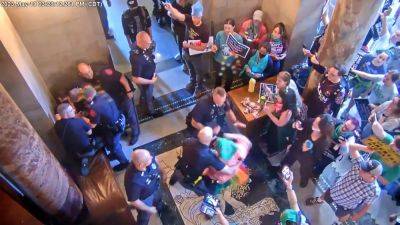 Video shows protester punch officer after lawmakers pass restrictions on abortion, gender-affirming care - fox29.com - state North Carolina - state Nebraska - Lincoln, state Nebraska - city Omaha