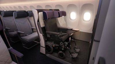 Delta unveils 'first-of-its-kind' airplane seat for travelers in wheelchairs - fox29.com - Germany - city Atlanta - county Delta